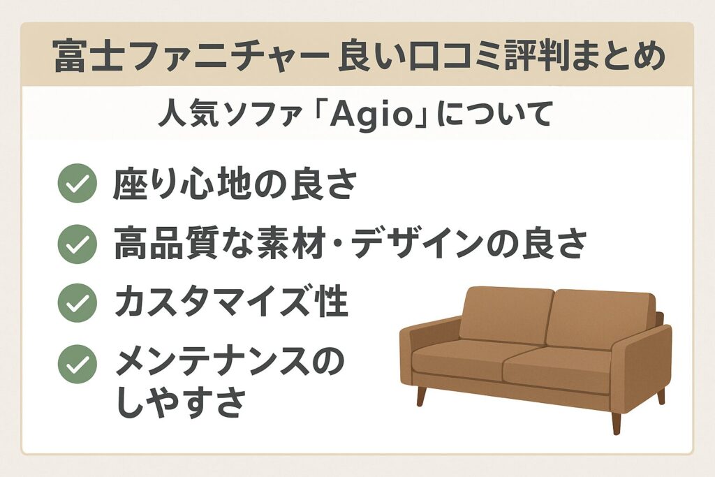 agioソファの良い口コミ評判