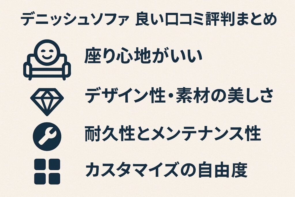 デニッシュソファの良い口コミ評判