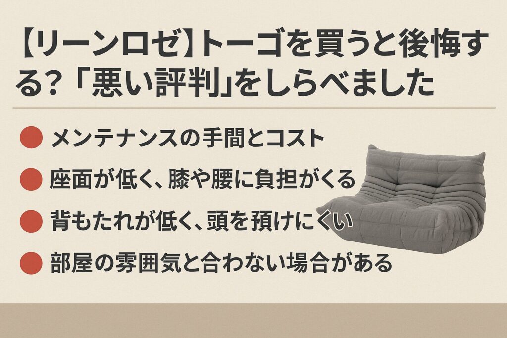 トーゴの悪い口コミ評判