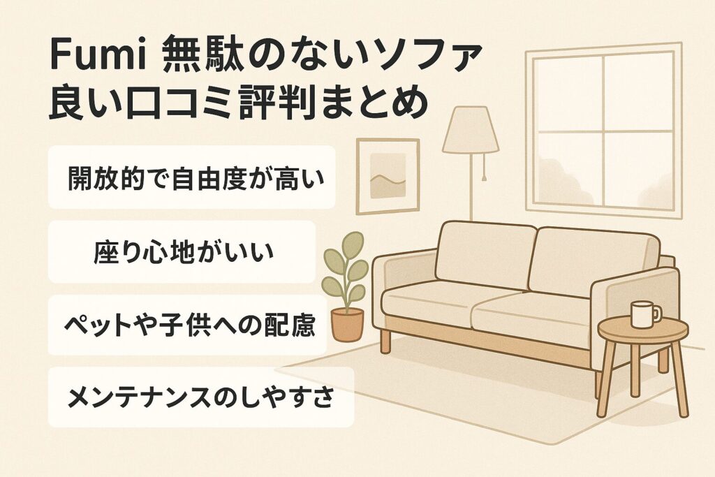 無駄のないソファの良い口コミ評判