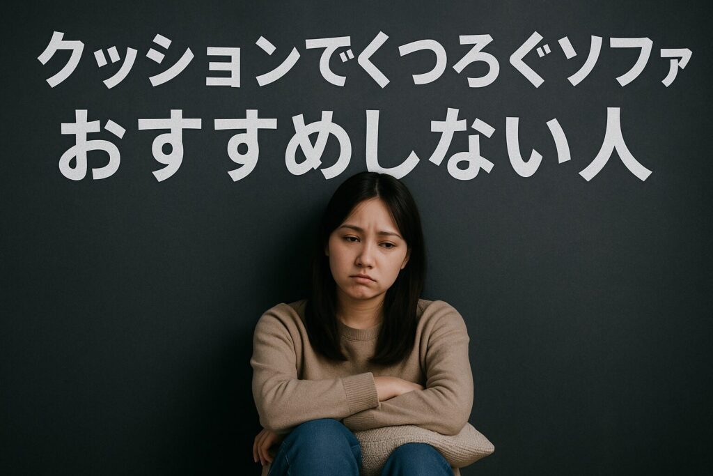 クッションでくつろぐソファのおすすめしない人