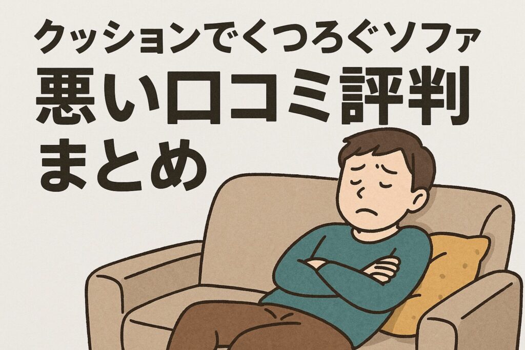 クッションでくつろぐソファの悪い口コミ評判